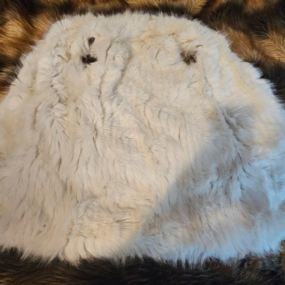 NWT Donna Salyers Fabulous Furs XS Arctic White Faux Fox Fur Vest Pockets Ski - Picture 3 of 9